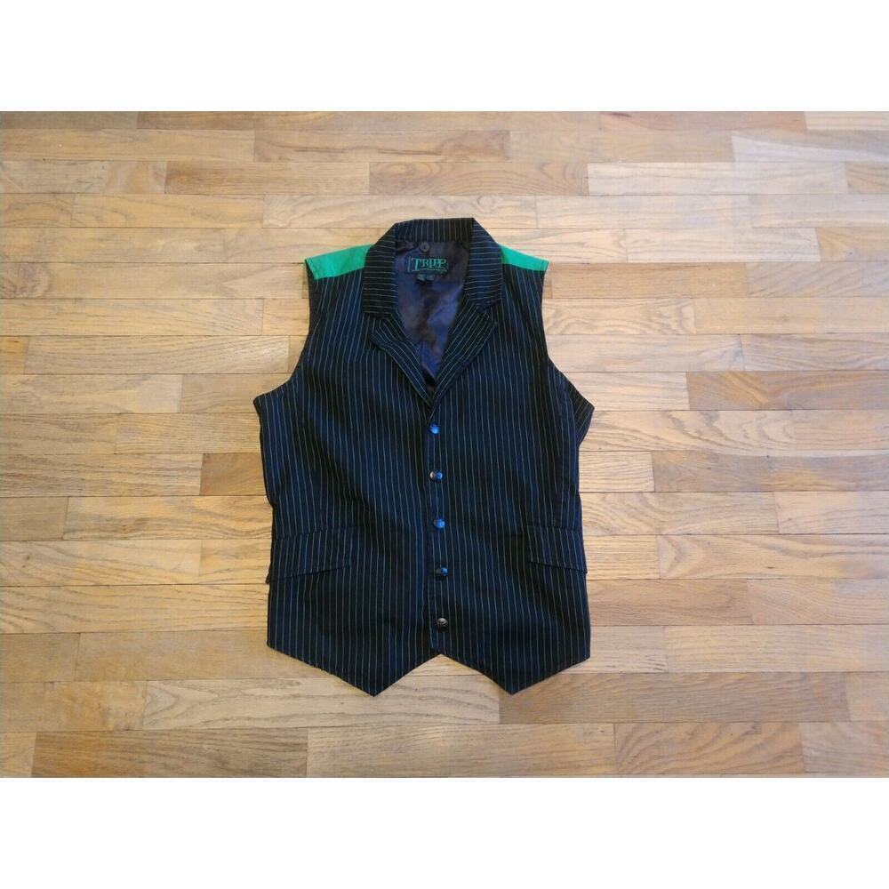 TRIPP NYC Vest Dang Goodman Corset Goth Punk Steampunk Small Black Green - Picture 9 of 9